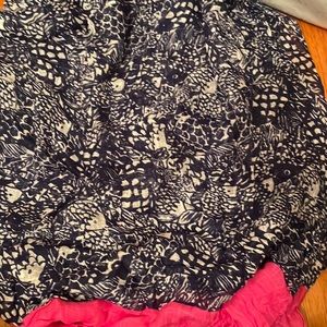 Lily for Target blue fish pink tassel scarf